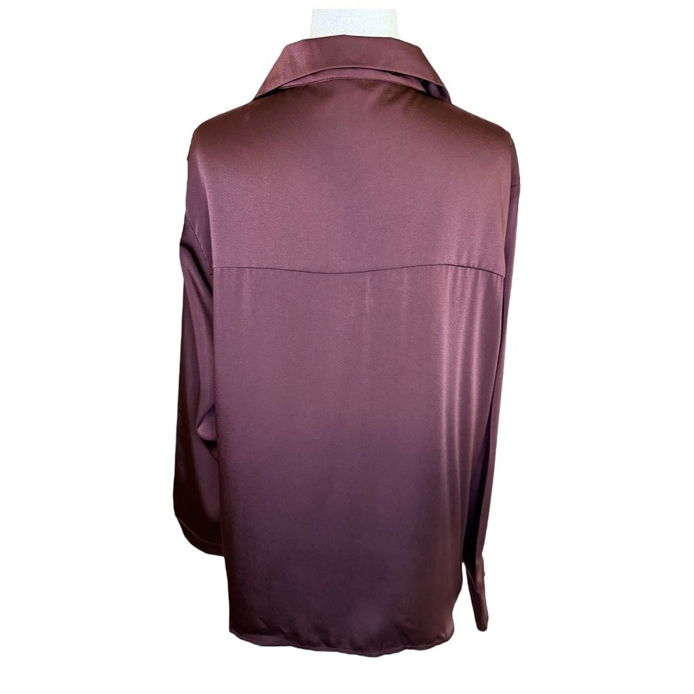 DANSKIN‎ Womens Top Long Sleeve Button Down Sleep Shirt Blouse Size Large NWT - Picture 3 of 6